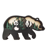 Maxbell Maxbell woodland Silhouette Sculpture Desktop Ornaments for Gifts Christmas Without lamp