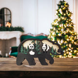 Maxbell Maxbell woodland Silhouette Sculpture Desktop Ornaments for Gifts Christmas Without lamp