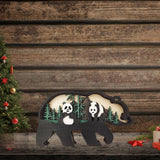 Maxbell Maxbell woodland Silhouette Sculpture Desktop Ornaments for Gifts Christmas Without lamp