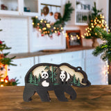 Maxbell Maxbell woodland Silhouette Sculpture Desktop Ornaments for Gifts Christmas Without lamp