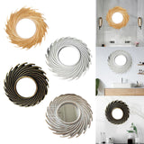 Maxbell Modern Wall Hanging Mirror Round Makeup Mirror for Home Decoration Aureate