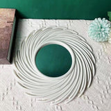 Maxbell Modern Wall Hanging Mirror Round Makeup Mirror for Home Decoration White