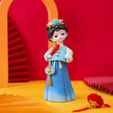 Maxbell Traditional Chinese Girls Statue Sculpture Entryway Window Resin Figurines Candied Haws