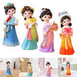 Maxbell Traditional Chinese Girls Statue Sculpture Entryway Window Resin Figurines Candied Haws