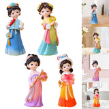 Maxbell Traditional Chinese Girls Statue Sculpture Entryway Window Resin Figurines Candied Haws