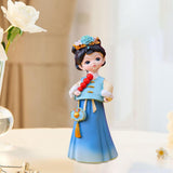 Maxbell Traditional Chinese Girls Statue Sculpture Entryway Window Resin Figurines Candied Haws