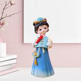 Maxbell Traditional Chinese Girls Statue Sculpture Entryway Window Resin Figurines Candied Haws