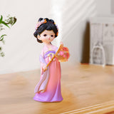 Maxbell Traditional Chinese Girls Statue Sculpture Entryway Window Resin Figurines Lantern