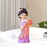 Maxbell Traditional Chinese Girls Statue Sculpture Entryway Window Resin Figurines Lantern