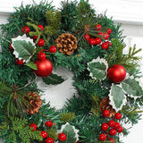 Maxbell Christmas Door Wreath Rustic Christmas Decoration for Home Party Ornament