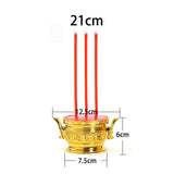 Maxbell Electric Burner Holder Antique Incense Holder Flameless for Gardens Desktop 21cm