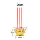 Maxbell Electric Burner Holder Antique Incense Holder Flameless for Gardens Desktop 26cm