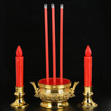 Maxbell Electric Burner Holder Antique Incense Holder Flameless for Gardens Desktop 30cm