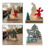 Maxbell Tea Light Holder Candlestick Centerpiece for Festival Living Room Decoration Santa