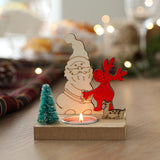 Maxbell Tea Light Holder Candlestick Centerpiece for Festival Living Room Decoration Santa