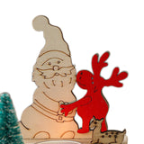 Maxbell Tea Light Holder Candlestick Centerpiece for Festival Living Room Decoration Santa