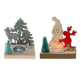 Maxbell Tea Light Holder Candlestick Centerpiece for Festival Living Room Decoration Santa