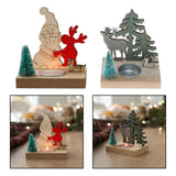Maxbell Tea Light Holder Candlestick Centerpiece for Festival Living Room Decoration Santa