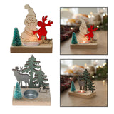 Maxbell Tea Light Holder Candlestick Centerpiece for Festival Living Room Decoration Santa