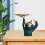 Maxbell Nordic Style Monkey Statue Storage Tray Sundries Container for Home Entryway Green