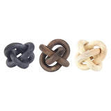 Maxbell Wood Chain Decor 3 Link Wooden Knot Handmade Accessory Collection Boho Style Black