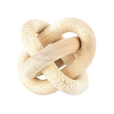 Maxbell Wood Chain Decor 3 Link Wooden Knot Handmade Accessory Collection Boho Style Beige