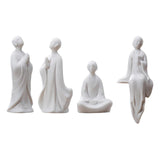 Maxbell Maxbell Fish Tank Buddha Sculpture Ceramic Landscaping Durable for Fairy Garden Use A