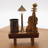 Maxbell Wooden Pen Holder Statue Decorative Accent Decoration Decoration