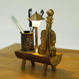 Maxbell Wooden Pen Holder Statue Decorative Accent Decoration Decoration