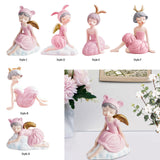 Maxbell Modern Girl Statue Ornament Craft Desk for Birthday Gift Office Rack StyleA