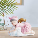 Maxbell Modern Girl Statue Ornament Craft Desk for Birthday Gift Office Rack StyleA