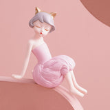 Maxbell Modern Girl Statue Ornament Craft Desk for Birthday Gift Office Rack StyleC