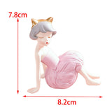 Maxbell Modern Girl Statue Ornament Craft Desk for Birthday Gift Office Rack StyleC