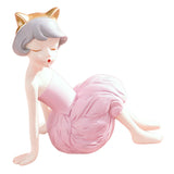 Maxbell Modern Girl Statue Ornament Craft Desk for Birthday Gift Office Rack StyleC