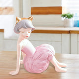 Maxbell Modern Girl Statue Ornament Craft Desk for Birthday Gift Office Rack StyleC