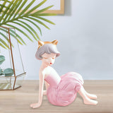 Maxbell Modern Girl Statue Ornament Craft Desk for Birthday Gift Office Rack StyleC