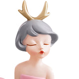 Maxbell Modern Girl Statue Ornament Craft Desk for Birthday Gift Office Rack StyleG