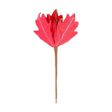 Maxbell Artificial Christmas Picks Decors Gift Wrapping Glitter Christmas Flower Red