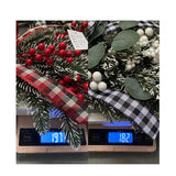 Maxbell Mini Christmas Tree Wreath Wall Hanging Ribbon Outdoor Door Branches Indoor Red