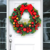 Maxbell Christmas Wreath Winter Wreath Pendant Flower for Fireplace Farmhouse Door