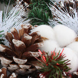 Maxbell Christmas Door Wreath Cones Berries Ornament 13.7inch for Party Window Xmas