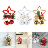 Maxbell Christmas Hanging Bow Bell Pendant Decor Ornament for New Year Indoor red