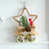 Maxbell Christmas Hanging Bow Bell Pendant Decor Ornament for New Year Indoor red
