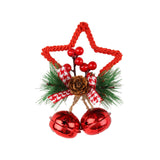 Maxbell Christmas Hanging Bow Bell Pendant Decor Ornament for New Year Indoor red