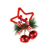 Maxbell Christmas Hanging Bow Bell Pendant Decor Ornament for New Year Indoor red