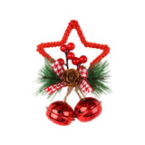 Maxbell Christmas Hanging Bow Bell Pendant Decor Ornament for New Year Indoor red
