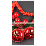 Maxbell Christmas Hanging Bow Bell Pendant Decor Ornament for New Year Indoor red