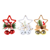 Maxbell Christmas Hanging Bow Bell Pendant Decor Ornament for New Year Indoor red