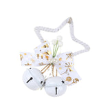 Maxbell Christmas Hanging Bow Bell Pendant Decor Ornament for New Year Indoor white