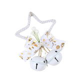 Maxbell Christmas Hanging Bow Bell Pendant Decor Ornament for New Year Indoor white